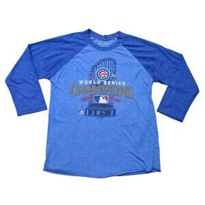 Majestic Threads Chicago Cubs 2016 World Series Champions Graphic Tee Shirt